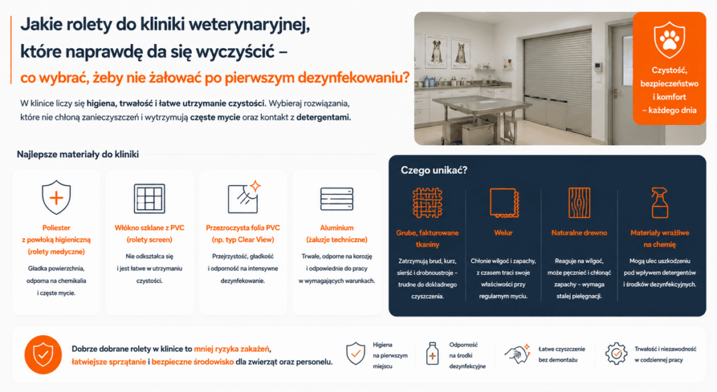 Jakie rolety do kliniki weterynaryjnej
