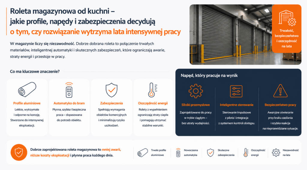 Roleta magazynowa od kuchni