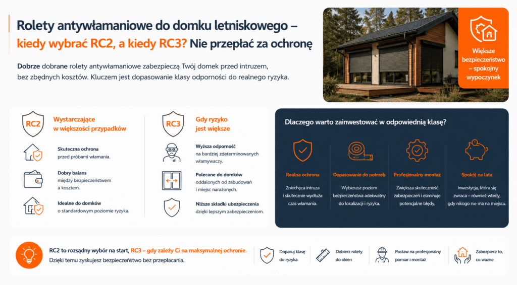 Rolety antywłamaniowe do domku letniskowego