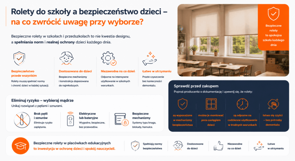 Rolety do szkoły a bezpieczeństwo dzieci