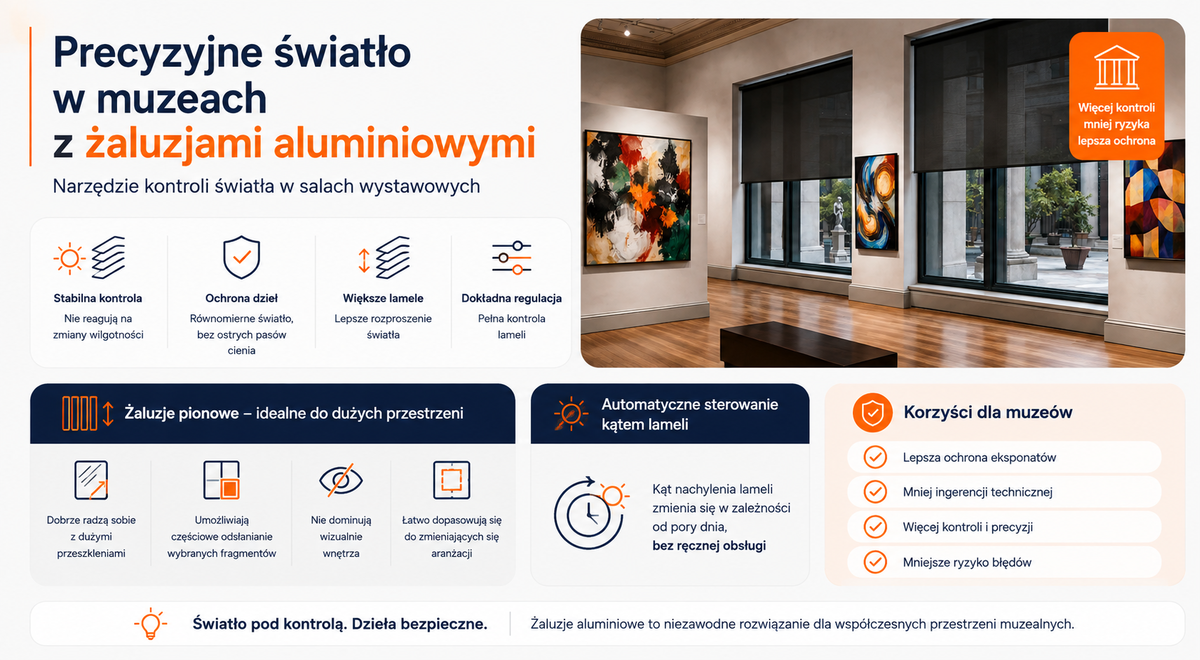 Żaluzje do muzeum