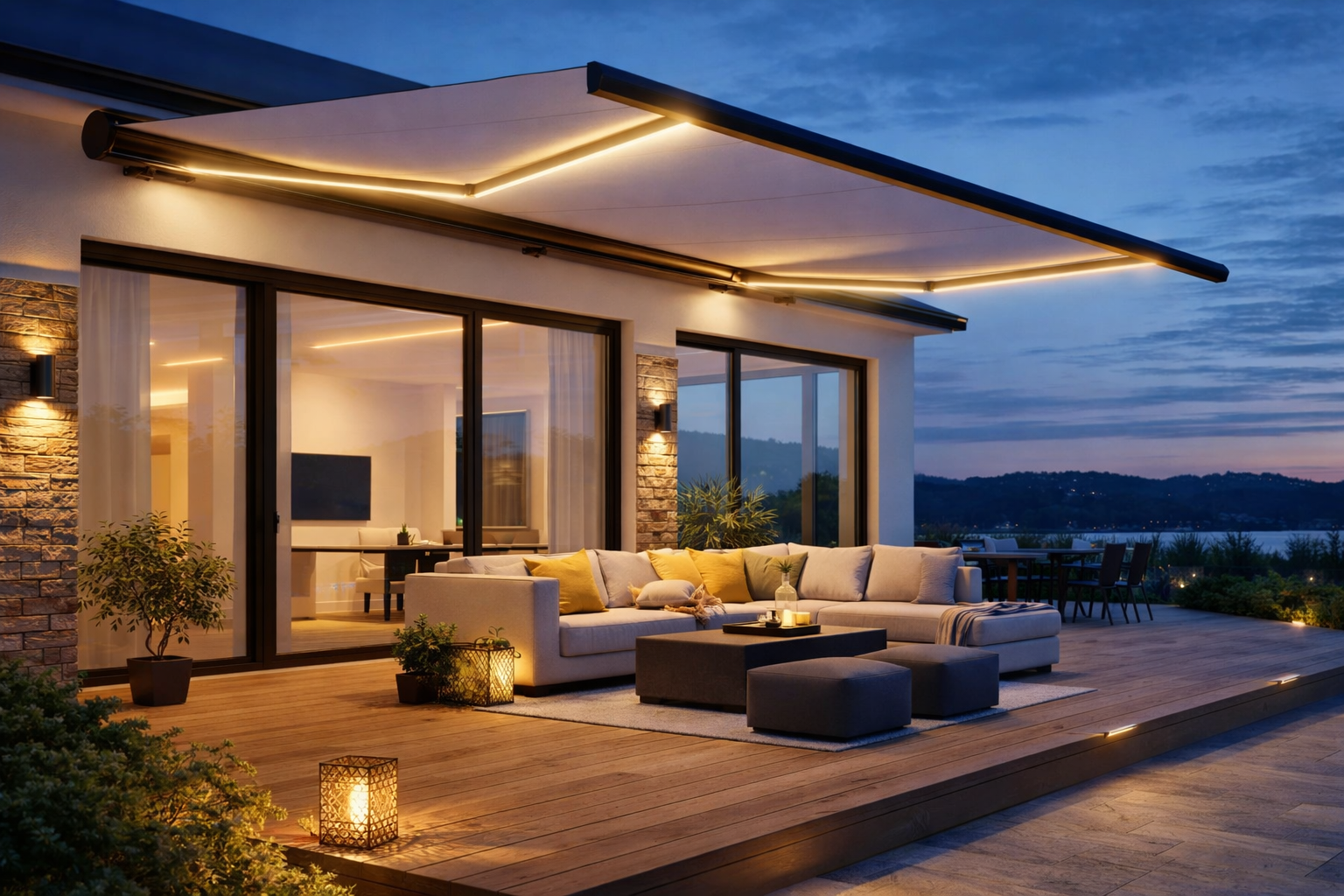 Markizy z oświetleniem LED