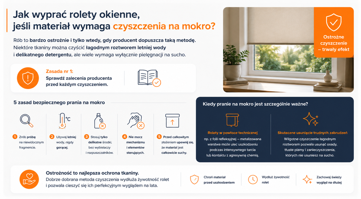 Jak wyprać rolety okienne