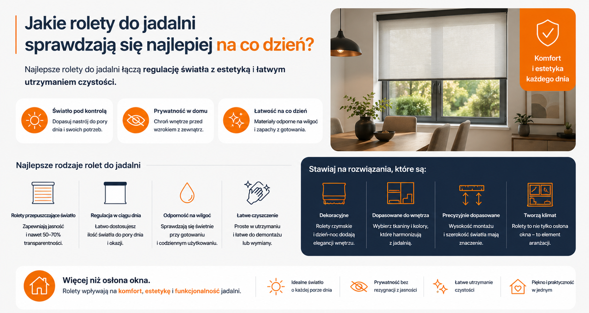 Jakie rolety do jadalni