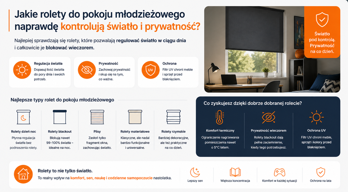 Jakie rolety do pokoju młodzieżowego